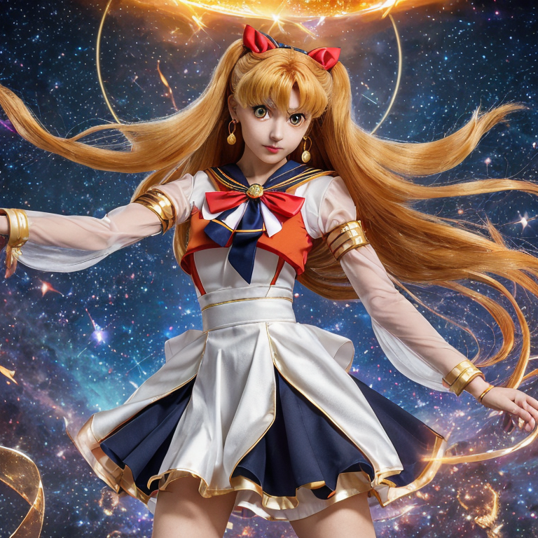 sailor heartflame warrior fusion venus mars by Free AI Image Generator & Maker - No login required✨ | AIGAZOU