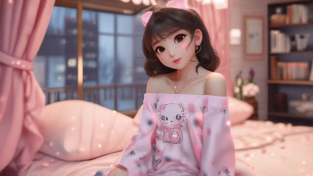 open collar off shoulder pajamas hello kitty by Free AI Image Generator & Maker - No login required✨ | AIGAZOU