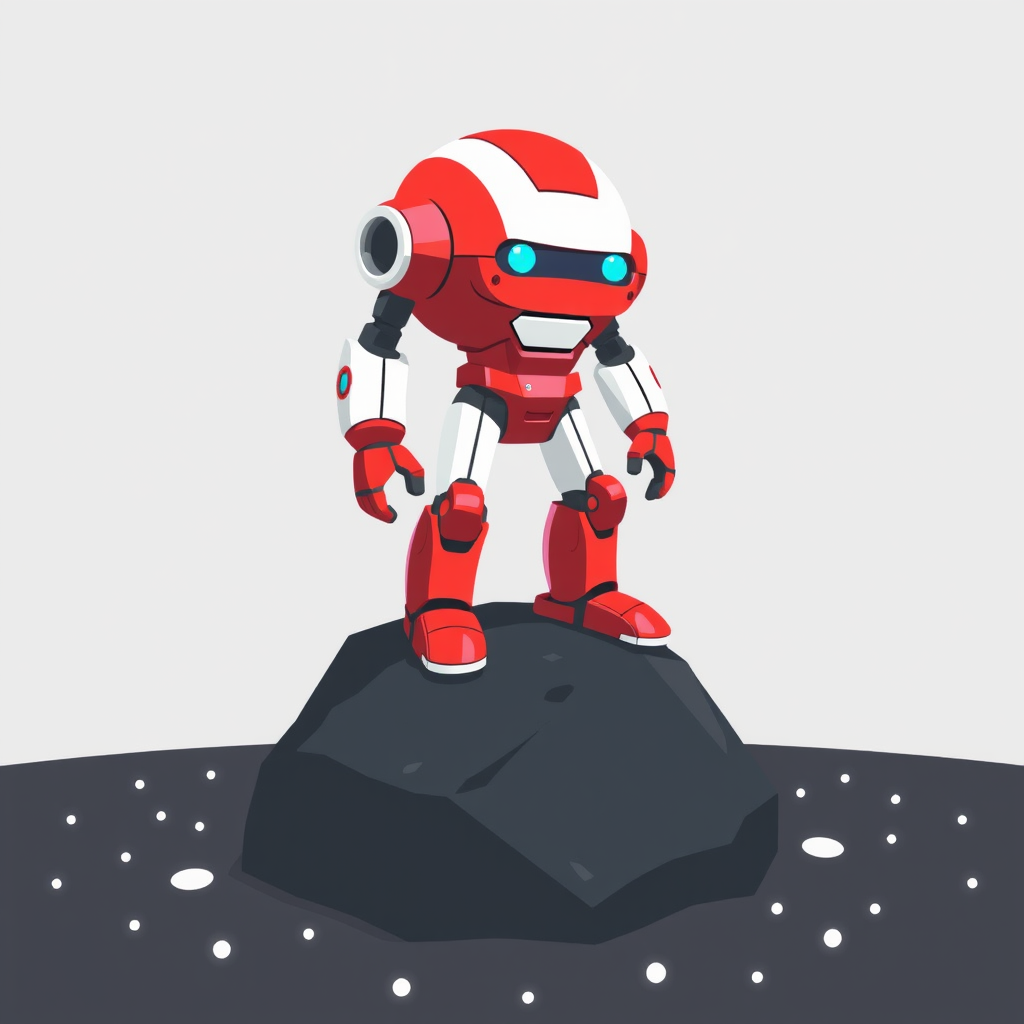 red white robot blue eye hand by Free AI Image Generator & Maker - No login required✨ | AIGAZOU