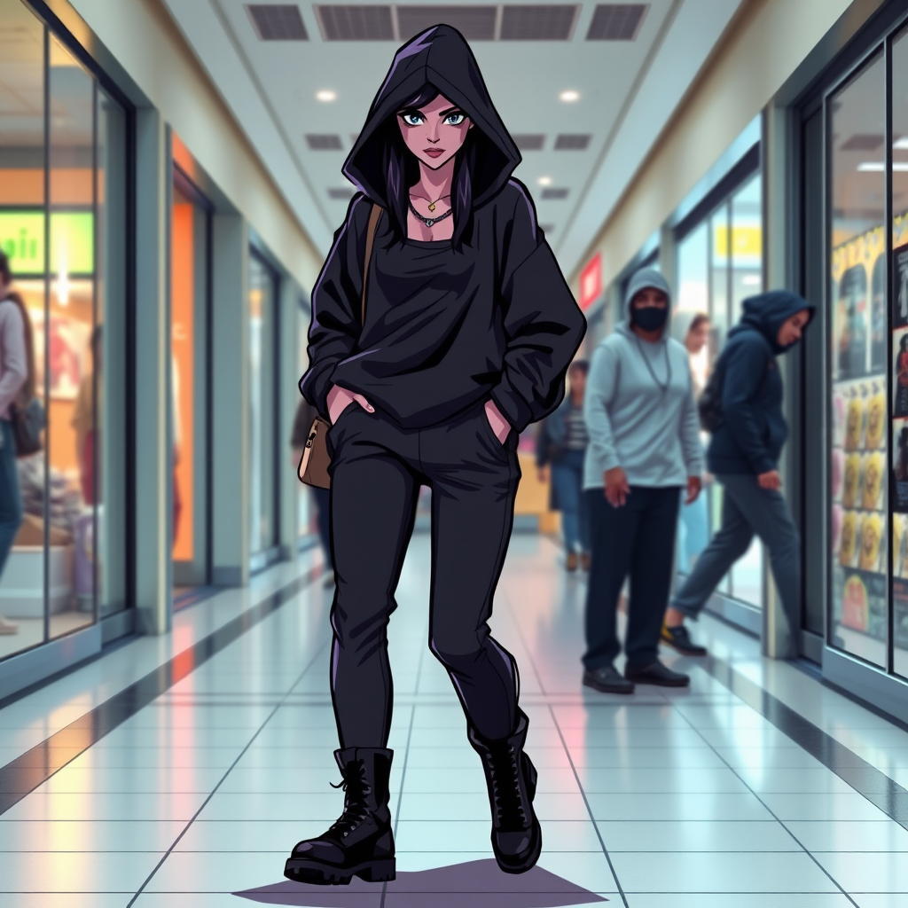 raven teen titans casual outfit mysterious hero by Free AI Image Generator & Maker - No login required✨ | AIGAZOU