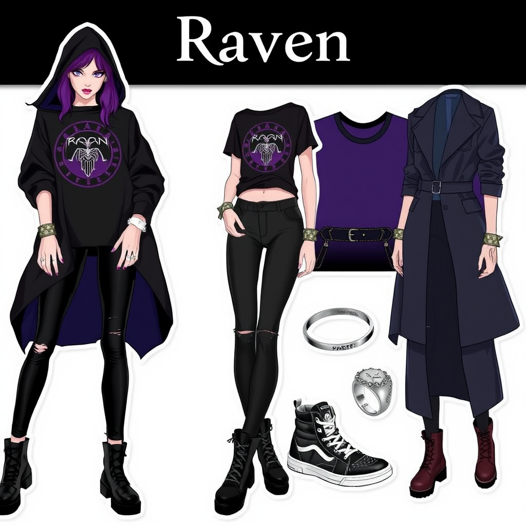 ravens daily fashion style exploration by Free AI Image Generator & Maker - No login required✨ | AIGAZOU