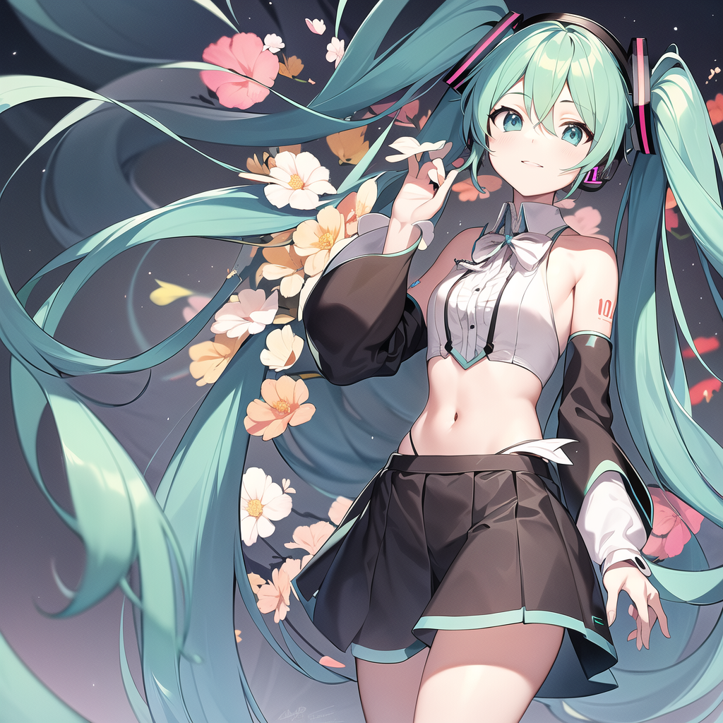 drawing hatsune miku by Free AI Image Generator & Maker - No login required✨ | AIGAZOU