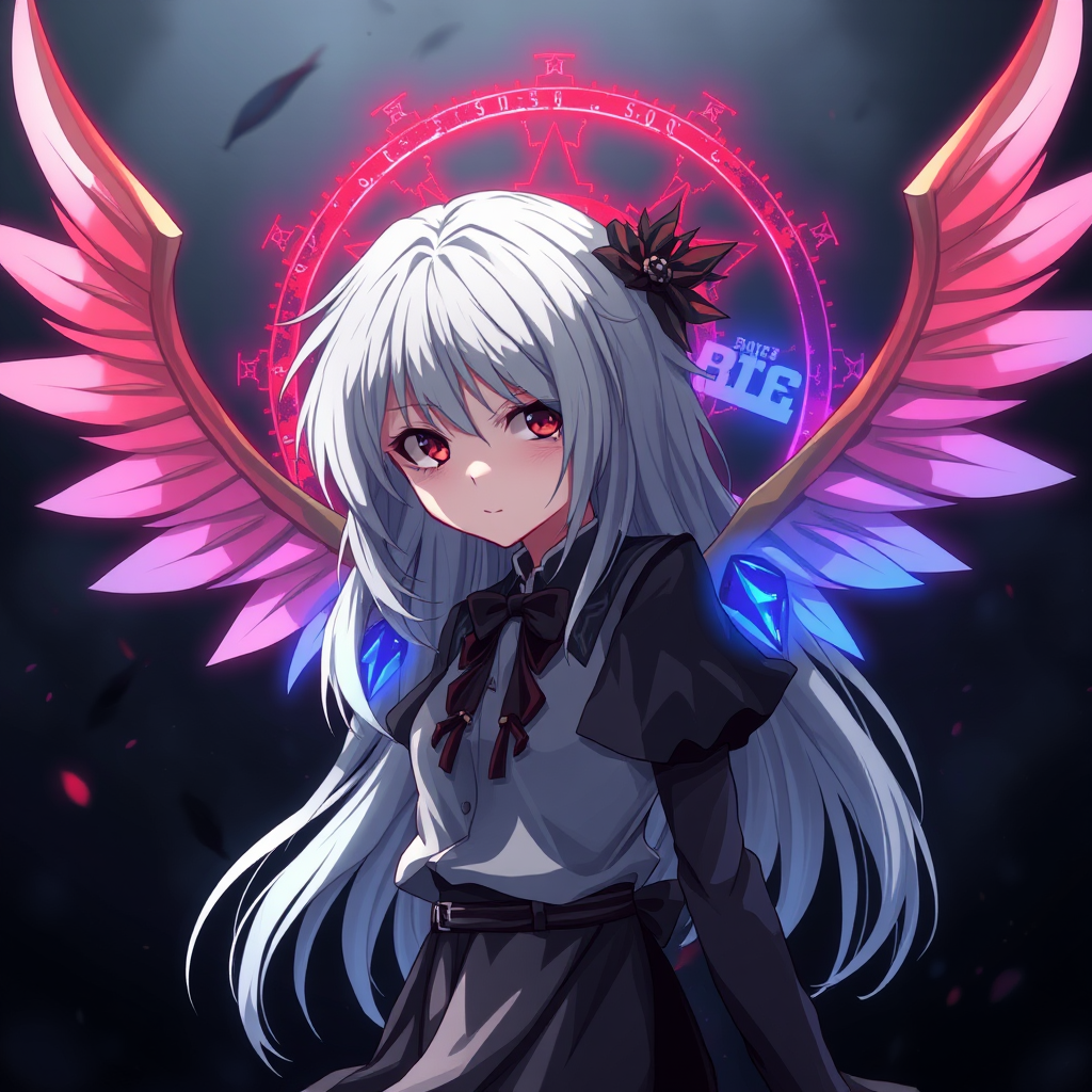 anime fallen girl silver hair dark world by Free AI Image Generator & Maker - No login required✨ | AIGAZOU
