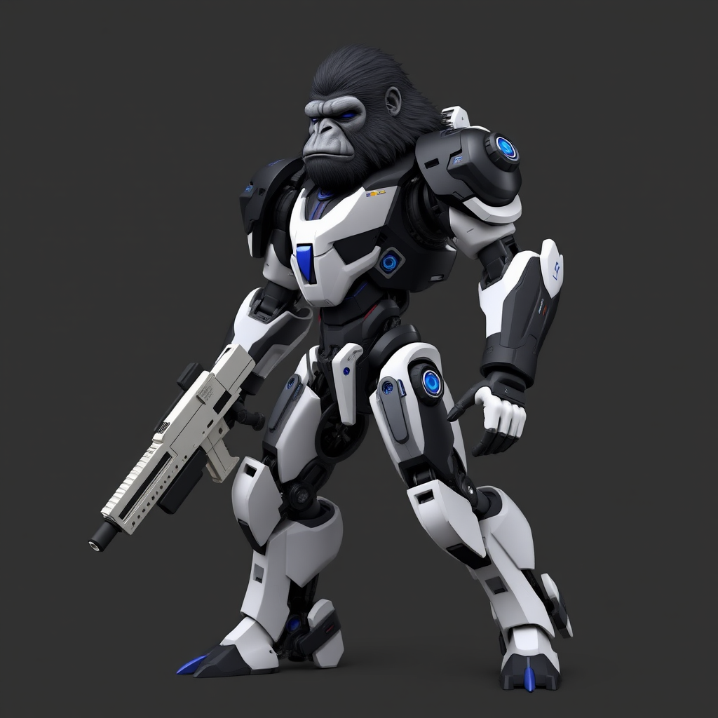 gorilla head robot futuristic design by Free AI Image Generator & Maker - No login required✨ | AIGAZOU