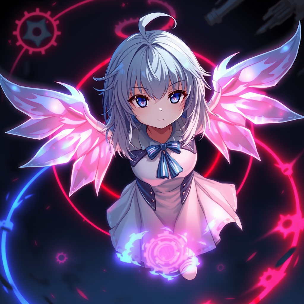 silver haired girl dark concept world by Free AI Image Generator & Maker - No login required✨ | AIGAZOU