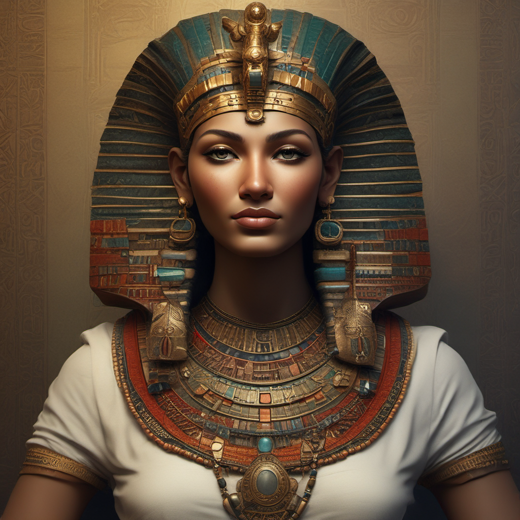 ancient egyptian queen bust detailed jewelry by أداة مجانية لإنشاء الصور بالذكاء الاصطناعي - إنشاء الصور بدون تسجيل الدخول | AIGAZOU