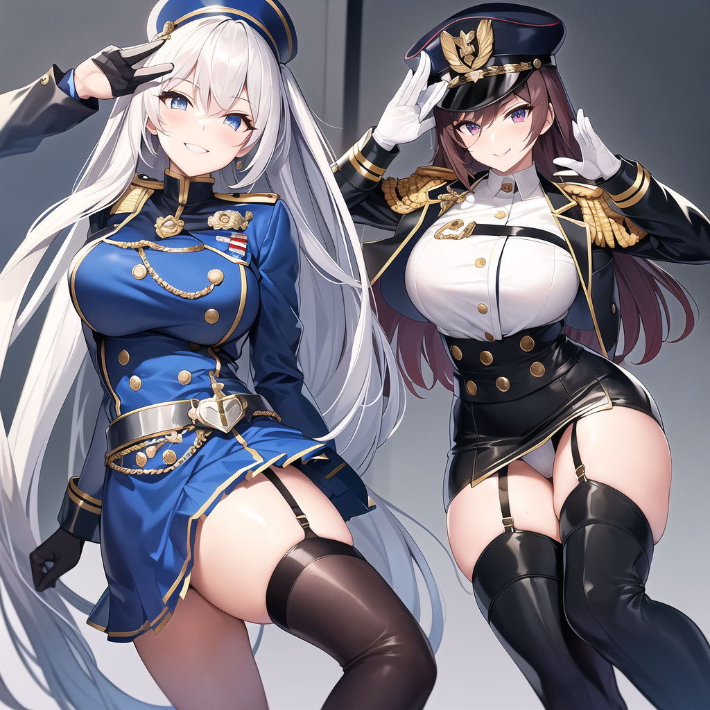 mini tight skirt police enamel uniform by Free AI Image Generator & Maker - No login required✨ | AIGAZOU