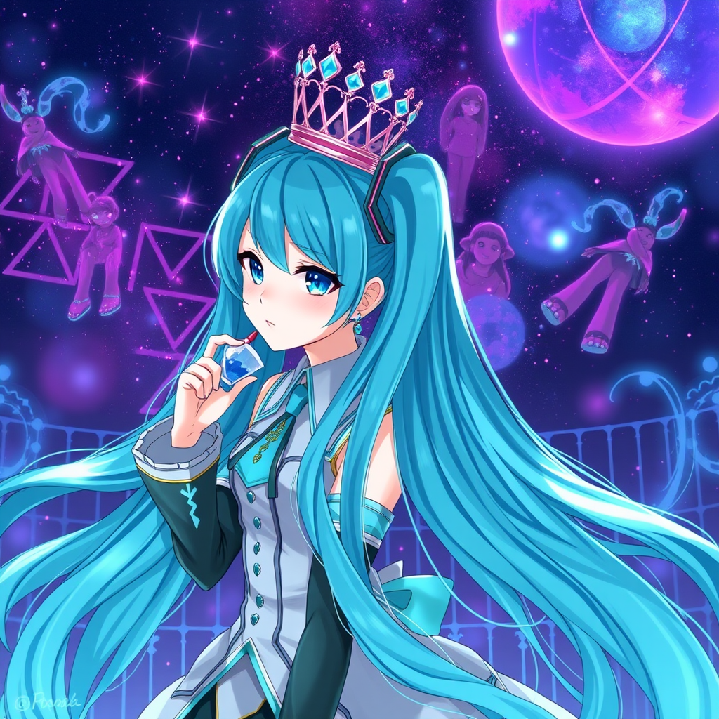 hatsune miku sm queen by Free AI Image Generator & Maker - No login required✨ | AIGAZOU