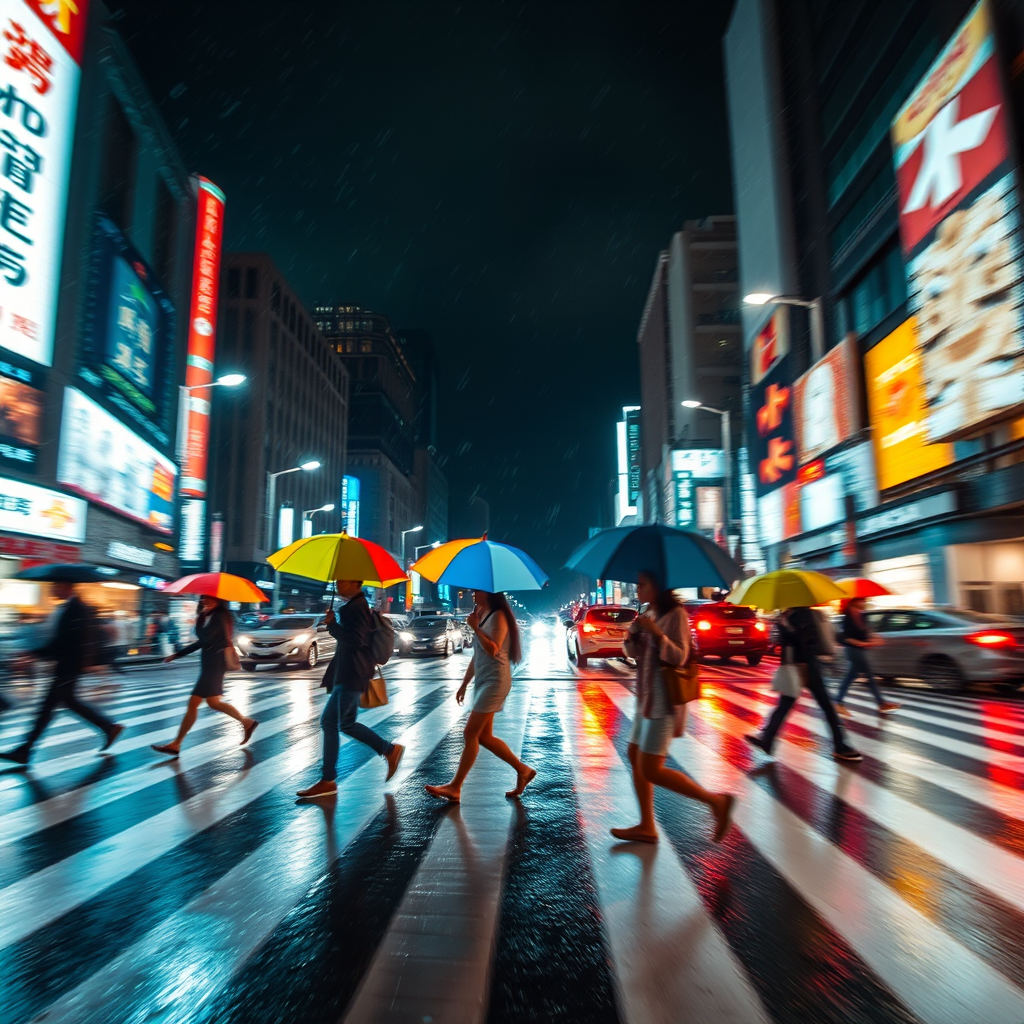 hyper landscape photo rainy night by Free AI Image Generator & Maker - No login required✨ | AIGAZOU