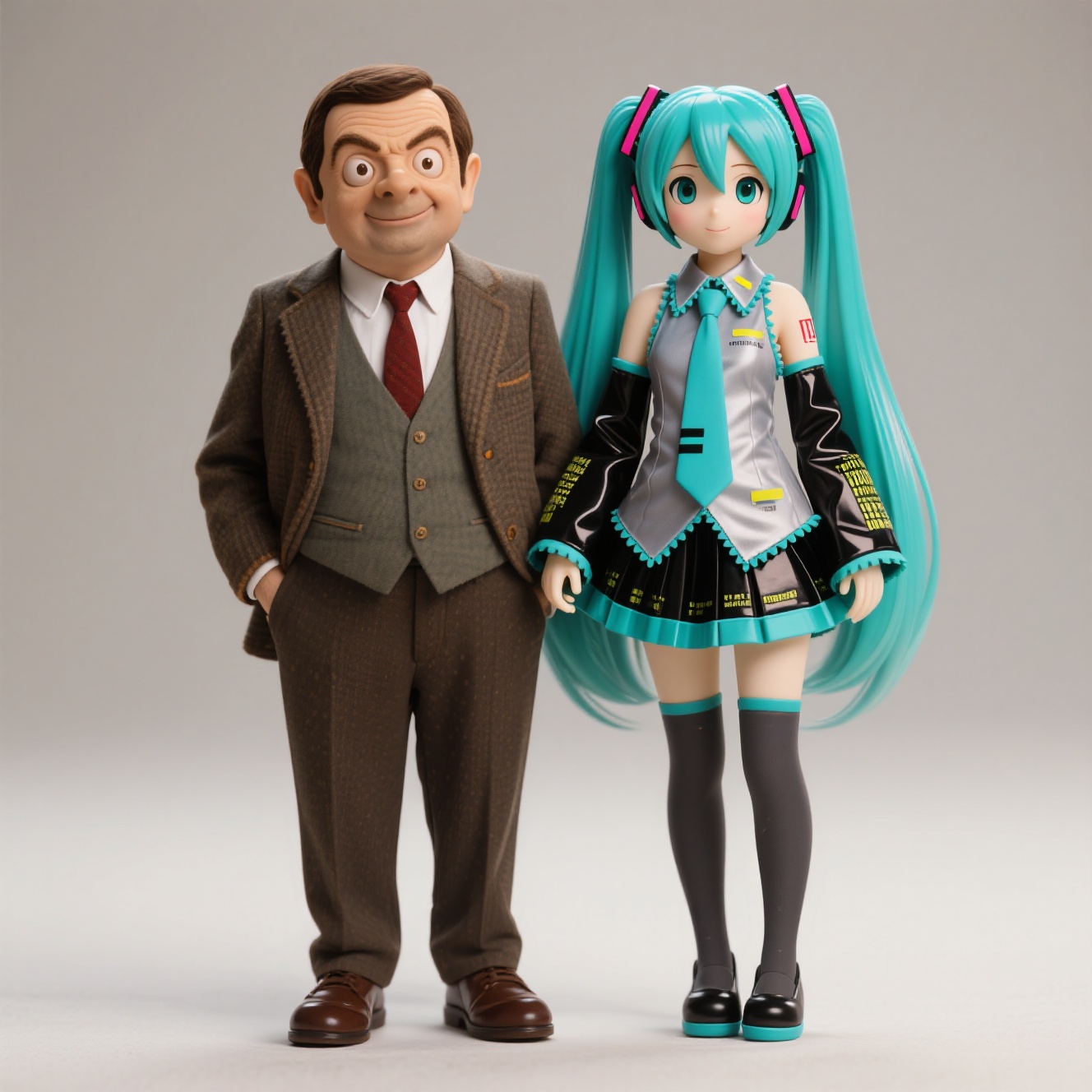hatsune miku and mr bean by Free AI Image Generator & Maker - No login required✨ | AIGAZOU