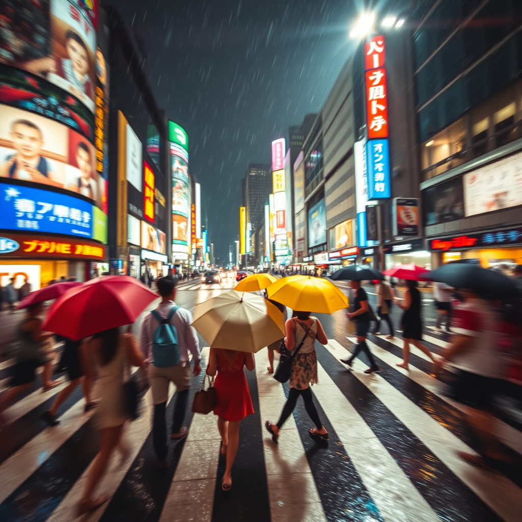 hyper landscape rainy night scramble by Free AI Image Generator & Maker - No login required✨ | AIGAZOU
