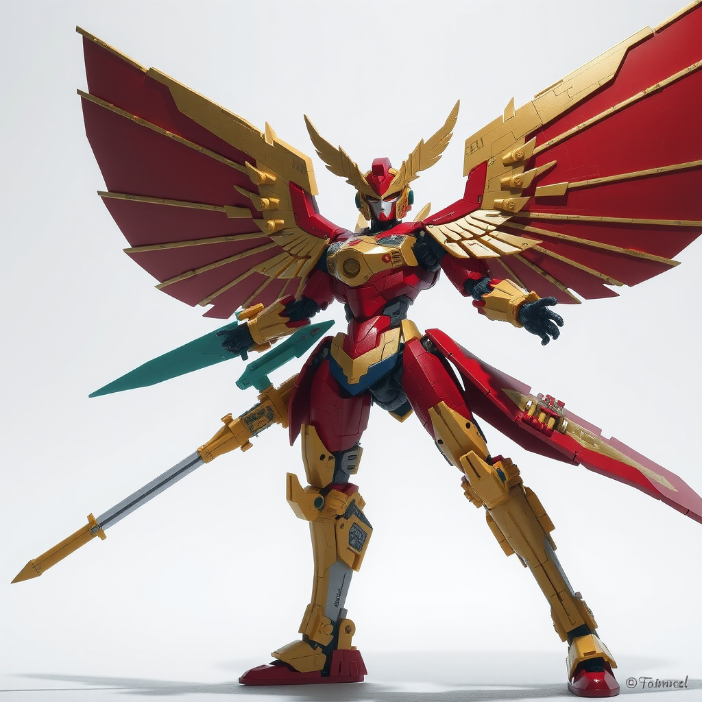 lego robot with wings sword shield by Free AI Image Generator & Maker - No login required✨ | AIGAZOU