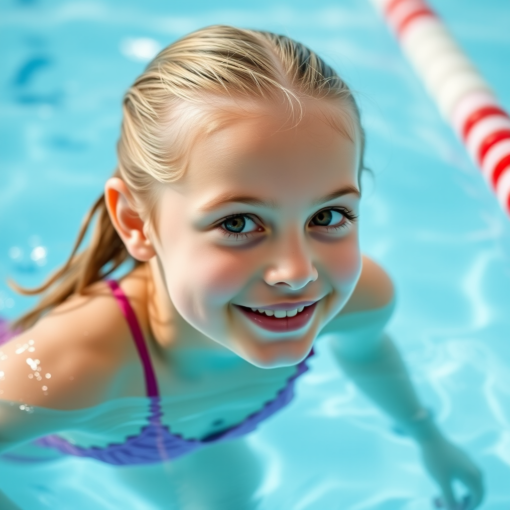 13 year old girls at outdoor pool by Free AI Image Generator & Maker - No login required✨ | AIGAZOU