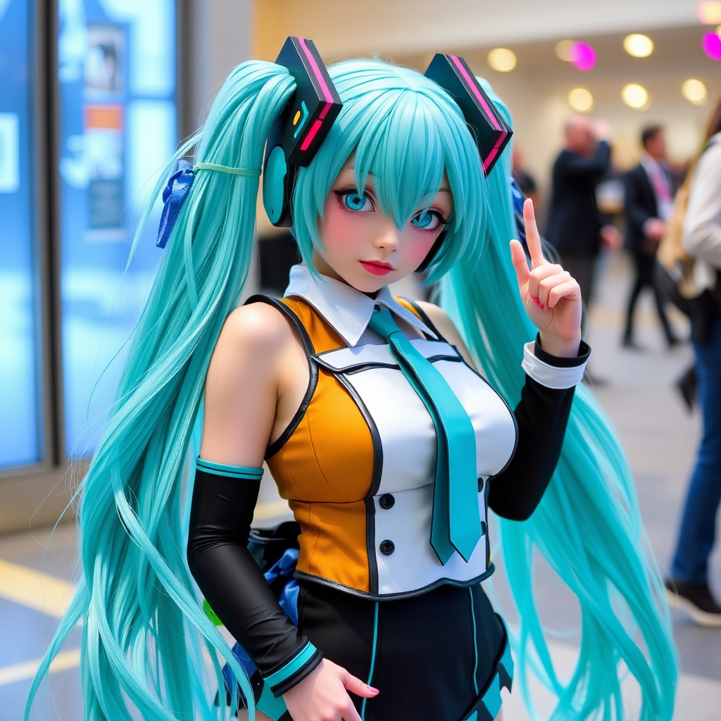 hatsune miku tank costume play by Free AI Image Generator & Maker - No login required✨ | AIGAZOU