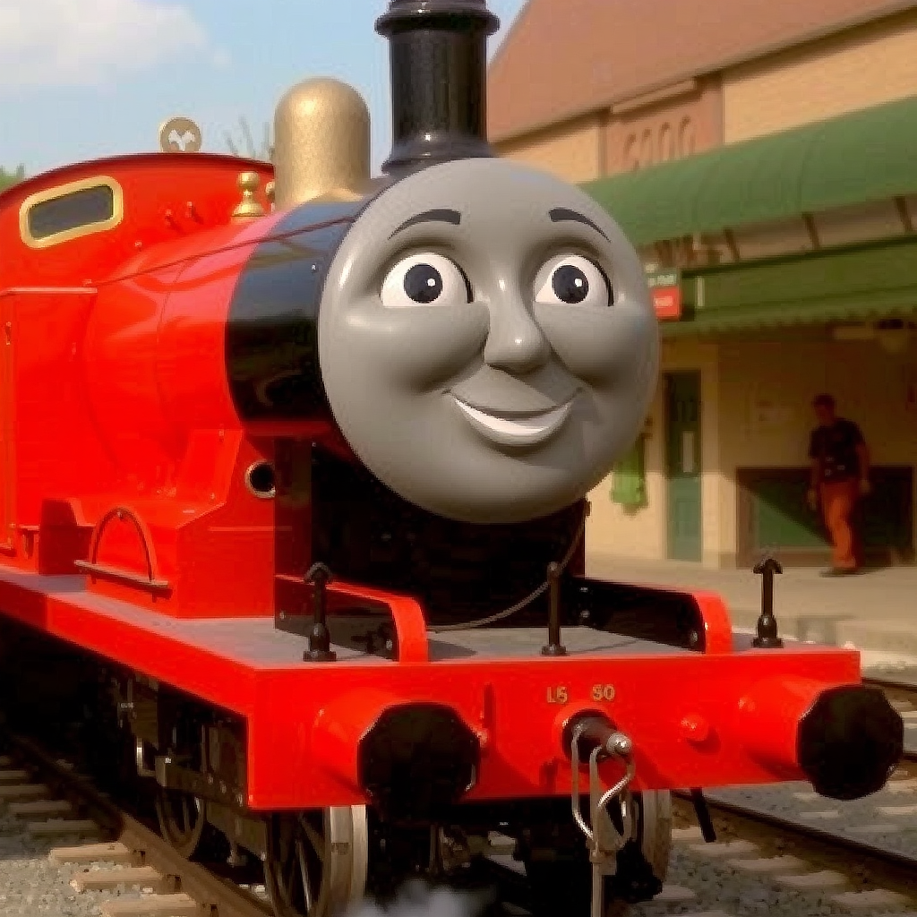 red tender engine james real photo by Free AI Image Generator & Maker - No login required✨ | AIGAZOU