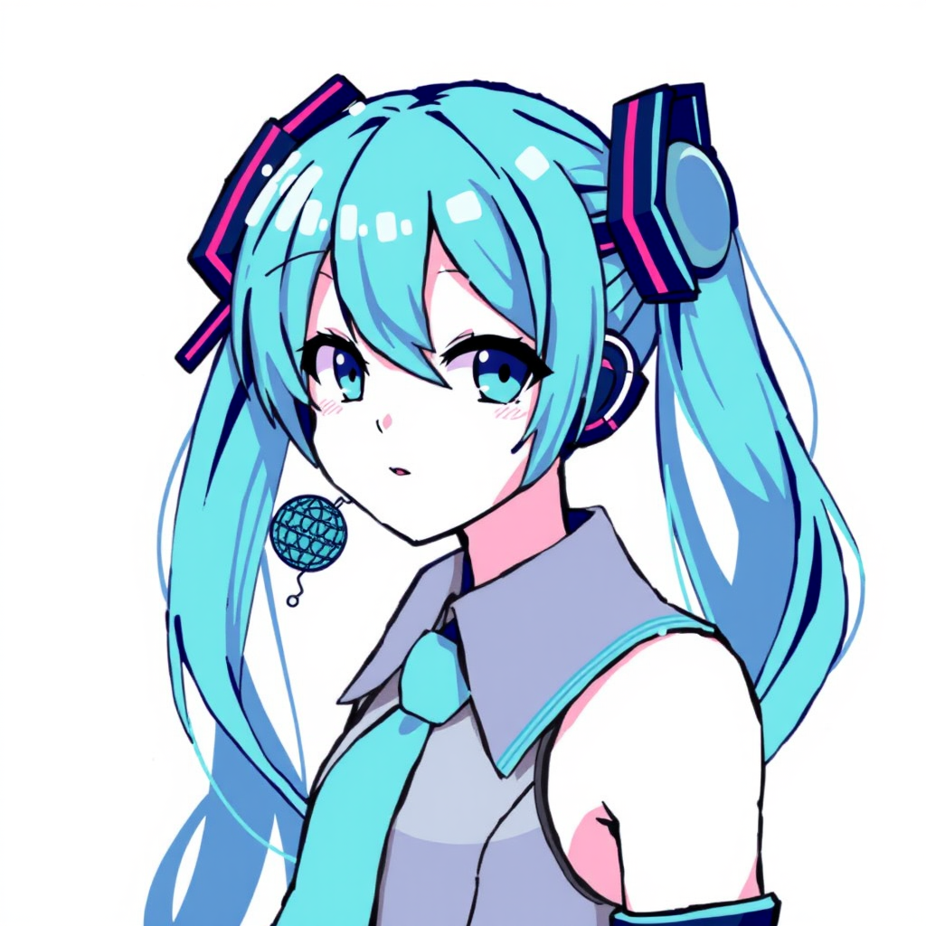 dot art hatsune miku by Free AI Image Generator & Maker - No login required✨ | AIGAZOU