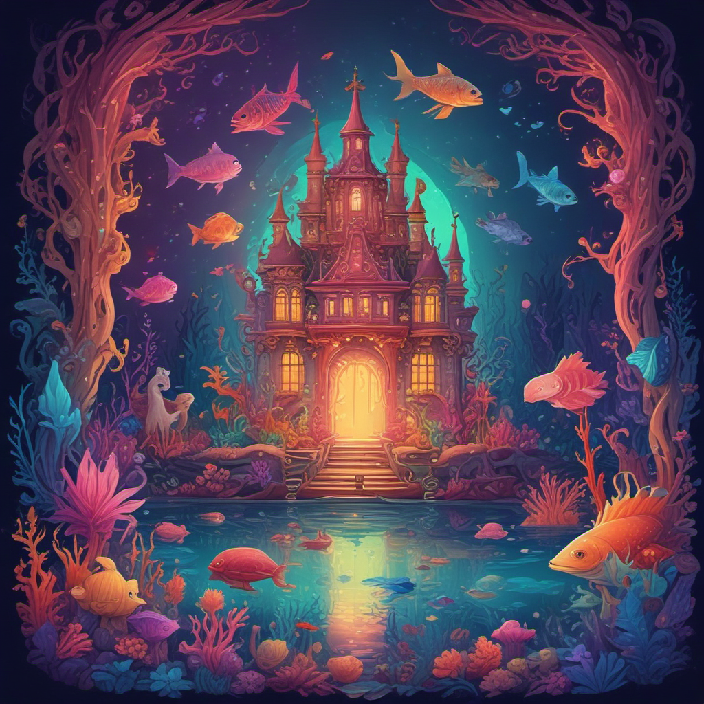 underwater fairy tale glowing colors fantasy creatures by Free AI Image Generator & Maker - No login required✨ | AIGAZOU