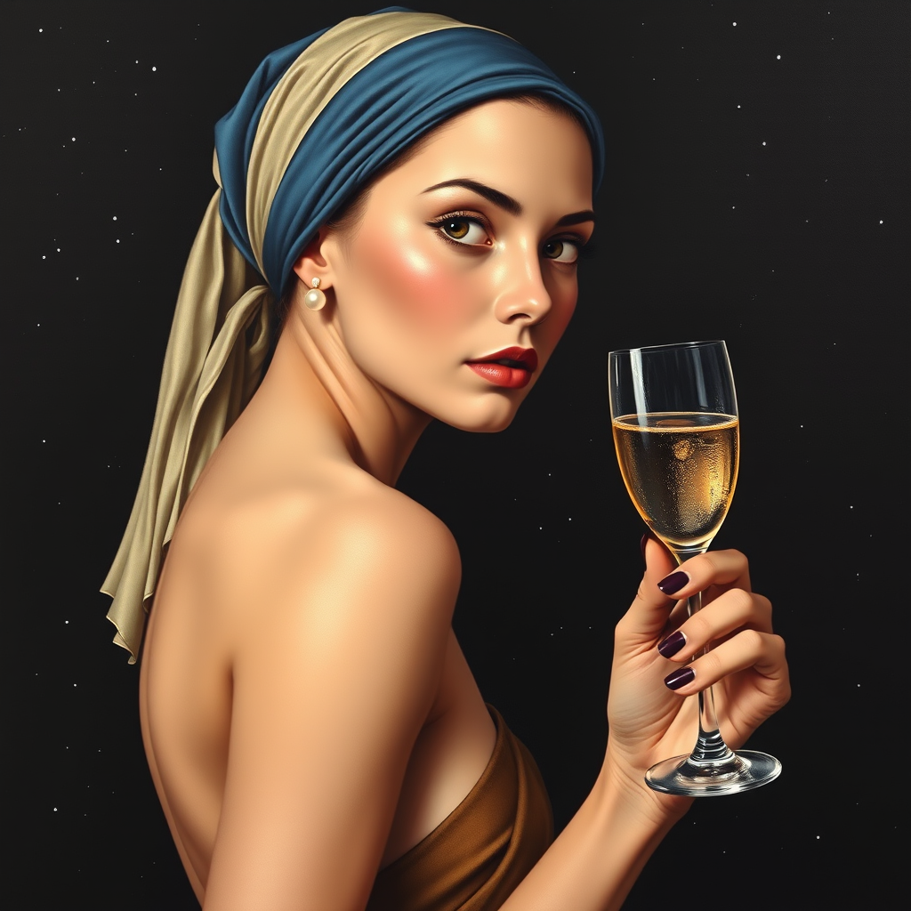 young woman night sky contemplation by Free AI Image Generator & Maker - No login required✨ | AIGAZOU