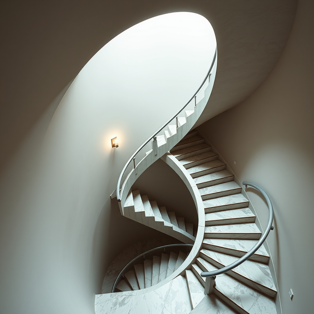 a staircase in escher style by Free AI Image Generator & Maker - No login required✨ | AIGAZOU