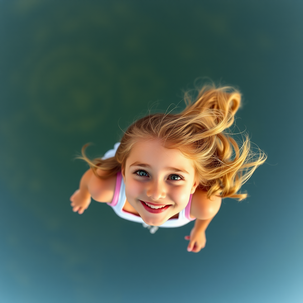 floating teen girl friendly smile by Free AI Image Generator & Maker - No login required✨ | AIGAZOU