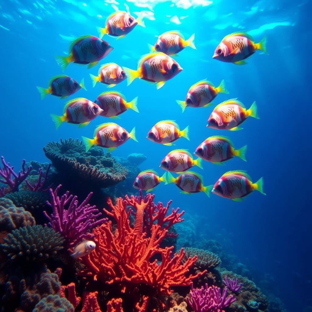coral mermaid light fish by Free AI Image Generator & Maker - No login required✨ | AIGAZOU