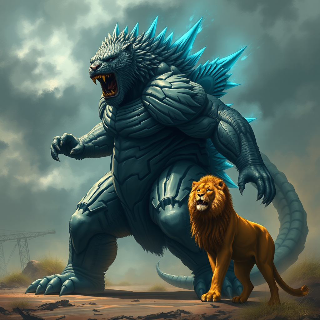 a gorilla lion mix beast god liger by Free AI Image Generator & Maker - No login required✨ | AIGAZOU