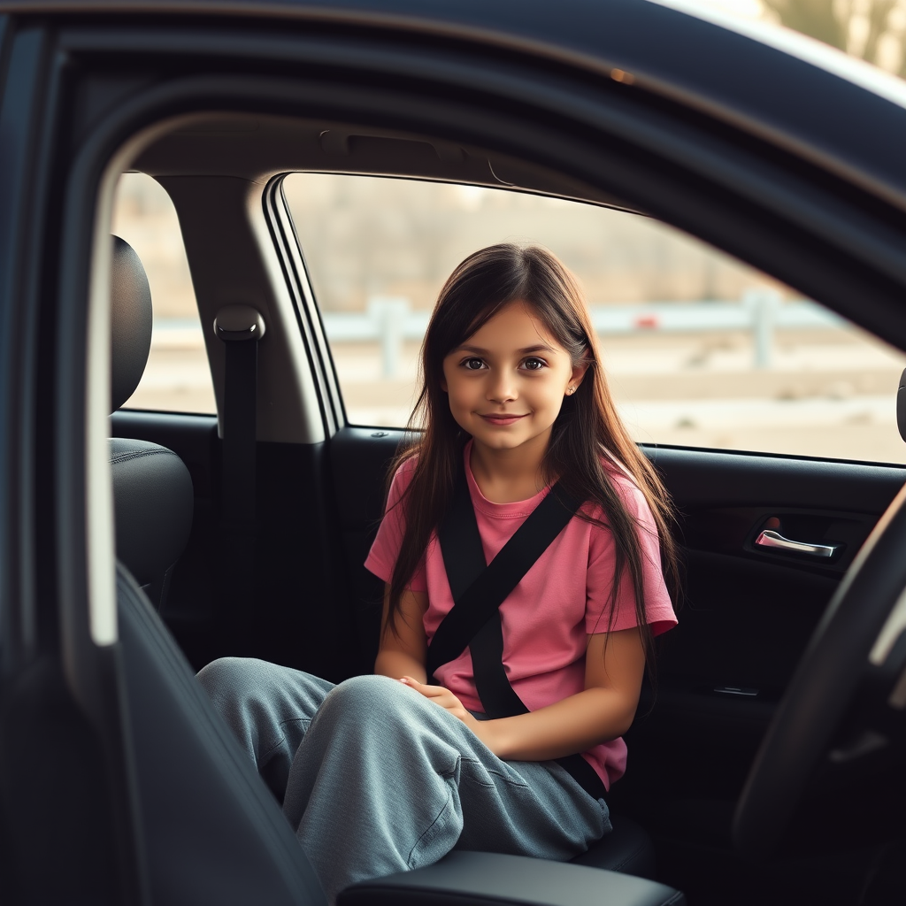 girl in car with long hair by Free AI Image Generator & Maker - No login required✨ | AIGAZOU