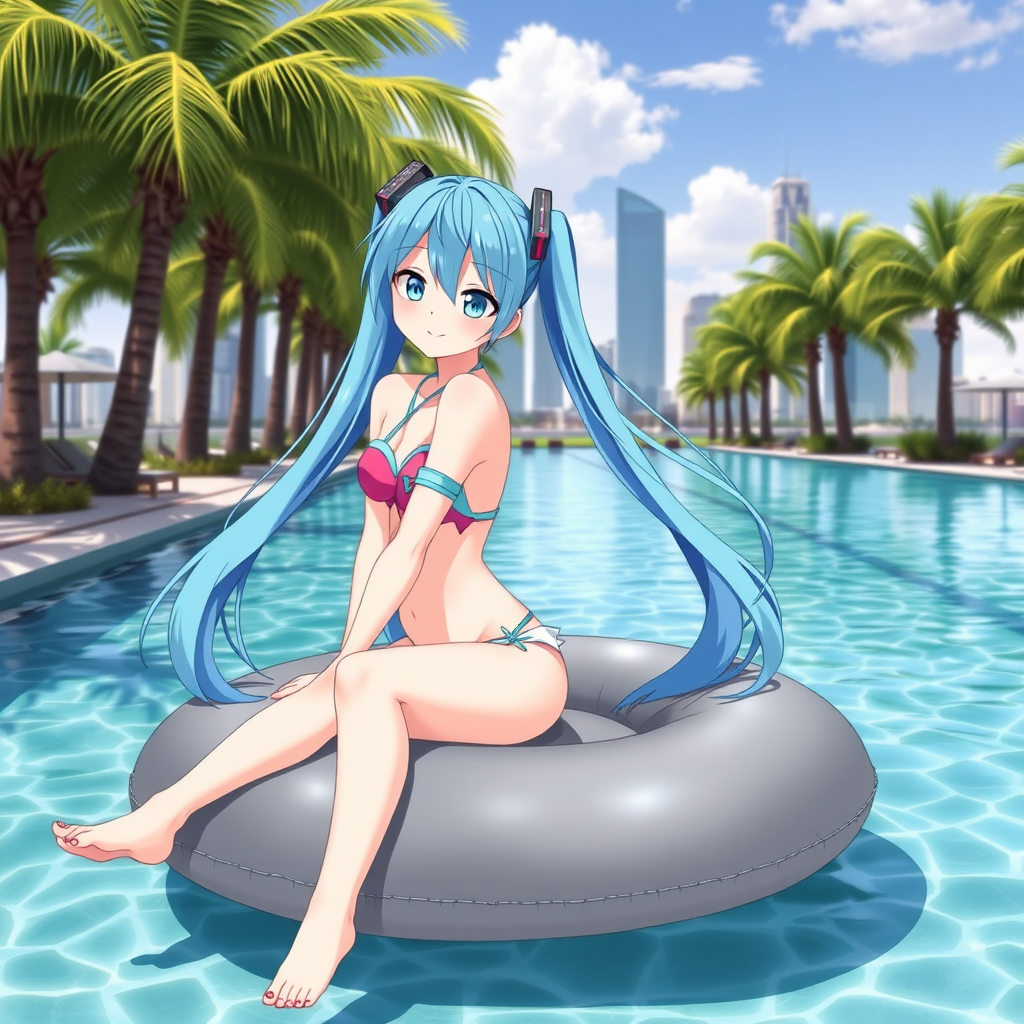 anime girl hatsune miku blue hair by Free AI Image Generator & Maker - No login required✨ | AIGAZOU