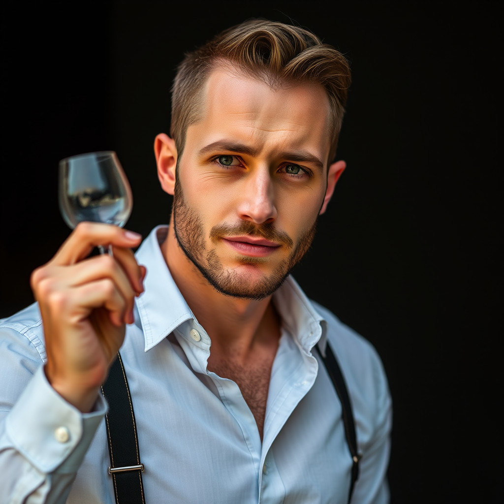 handsome man holding pee by Free AI Image Generator & Maker - No login required✨ | AIGAZOU