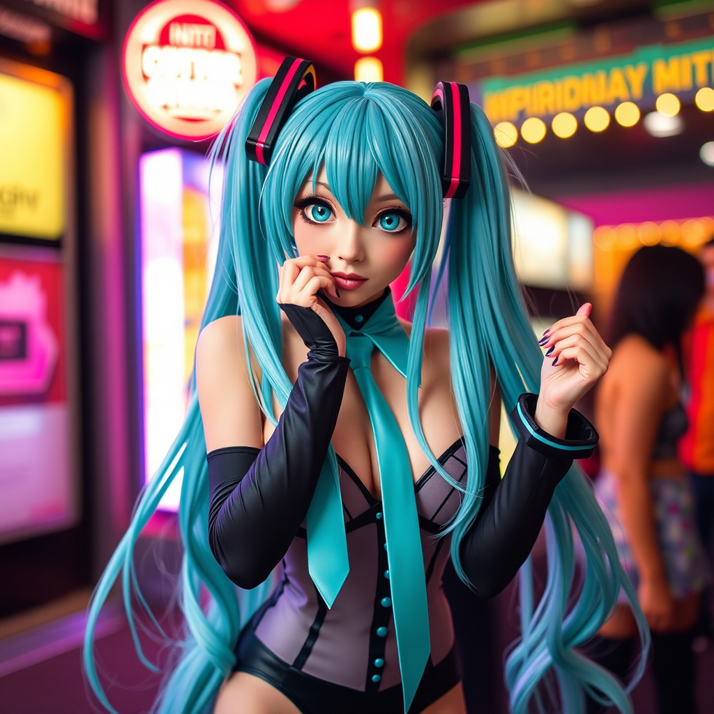 hatsune miku stripper by Free AI Image Generator & Maker - No login required✨ | AIGAZOU