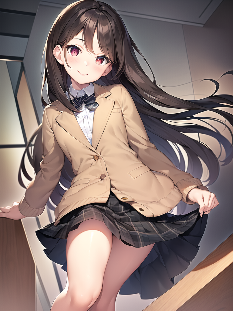 cute beautiful girl straight brown hair by Free AI Image Generator & Maker - No login required✨ | AIGAZOU