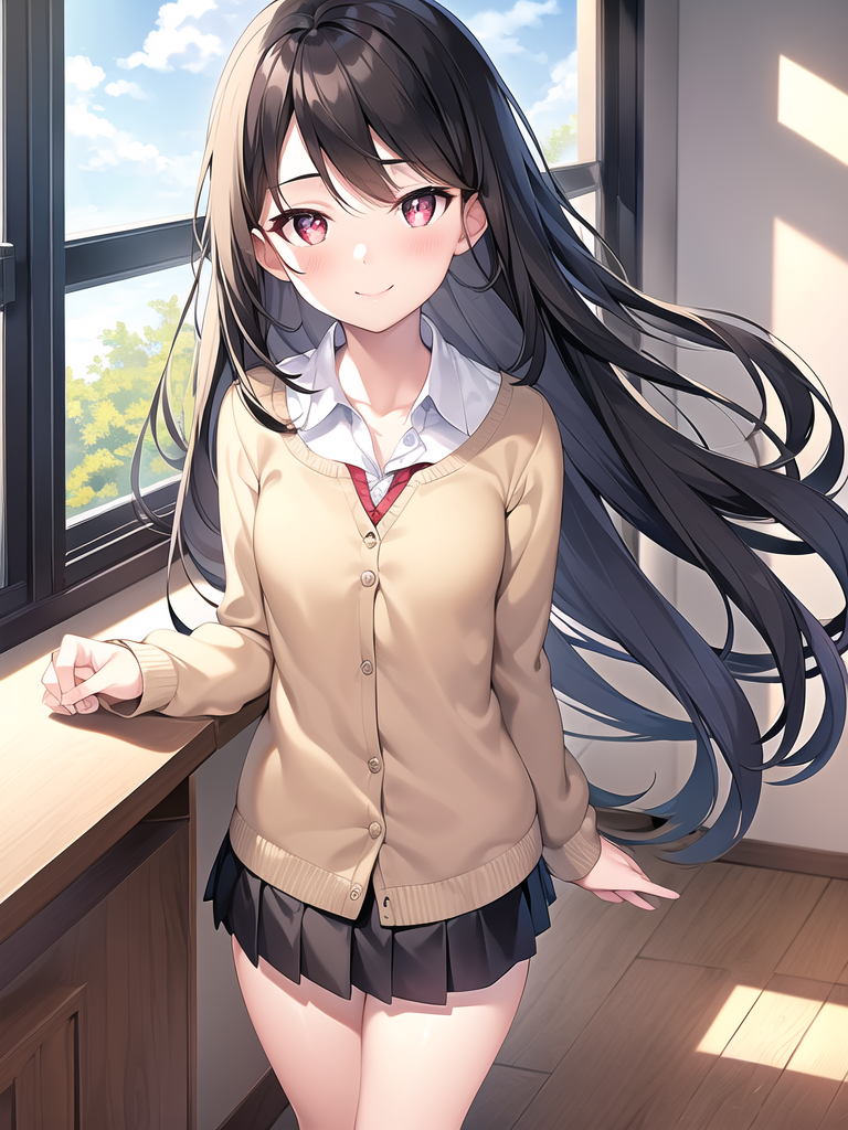 cute beautiful girl straight brown hair by Free AI Image Generator & Maker - No login required✨ | AIGAZOU