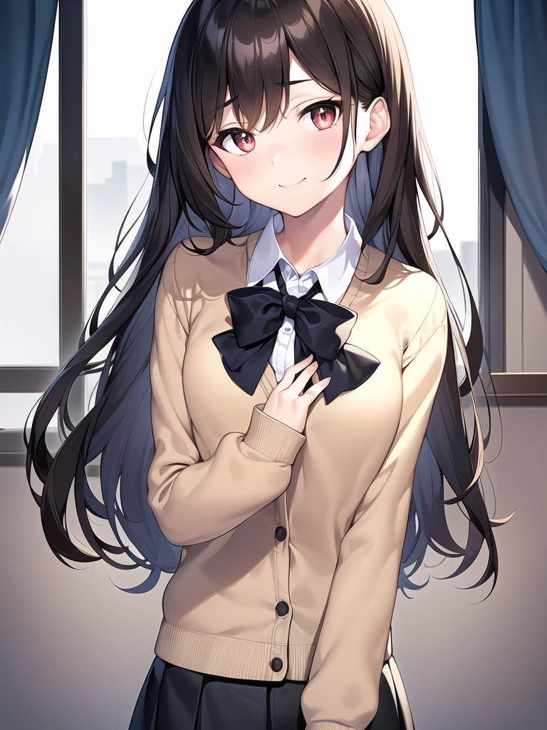 cute beautiful girl straight brown hair by Free AI Image Generator & Maker - No login required✨ | AIGAZOU