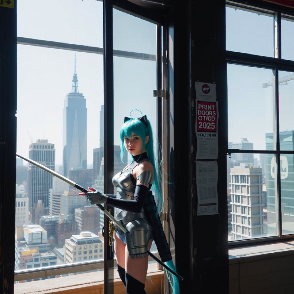 hatsune miku futuristic batman samurai armor by Free AI Image Generator & Maker - No login required✨ | AIGAZOU