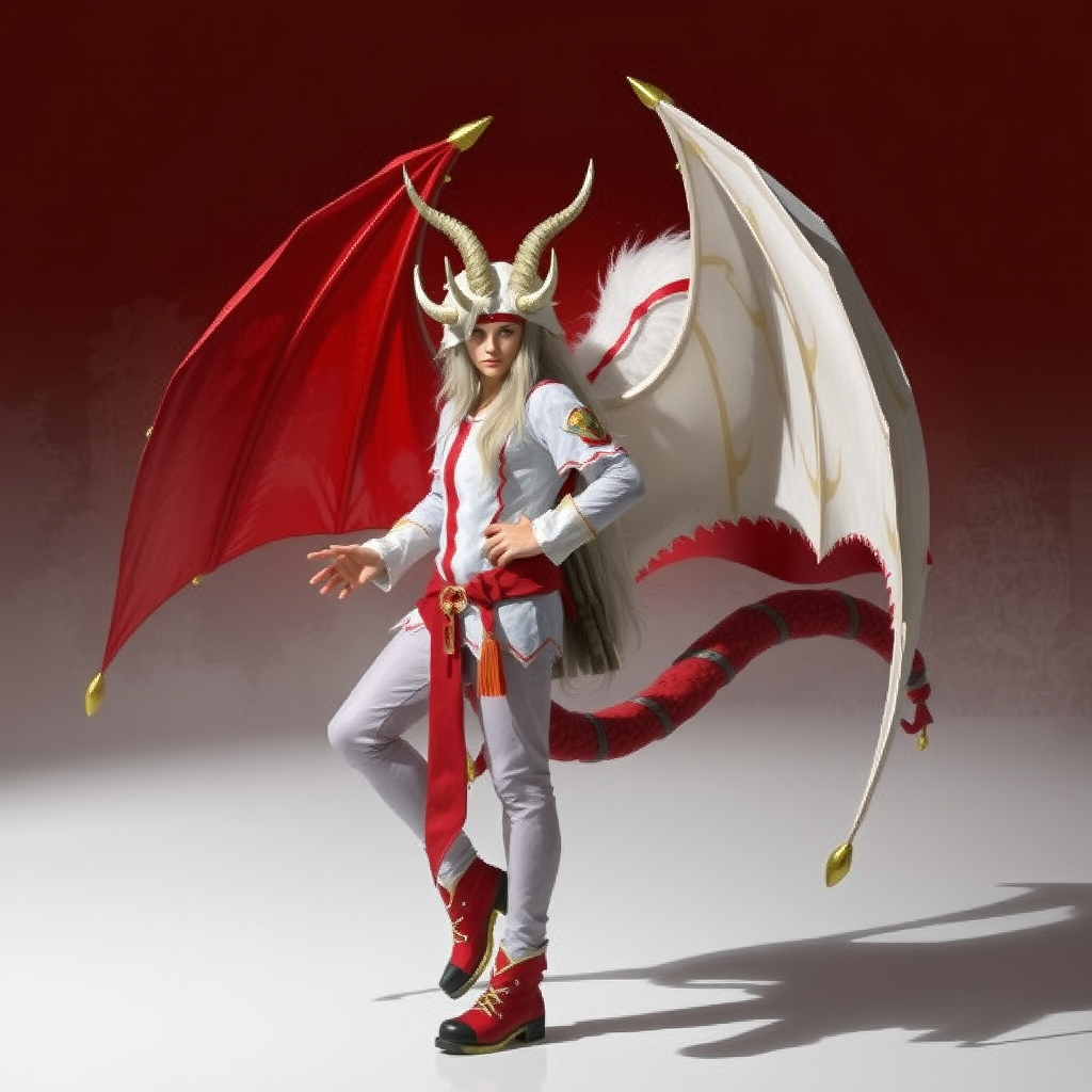 warrior in blue red tunic gold horns by Free AI Image Generator & Maker - No login required✨ | AIGAZOU