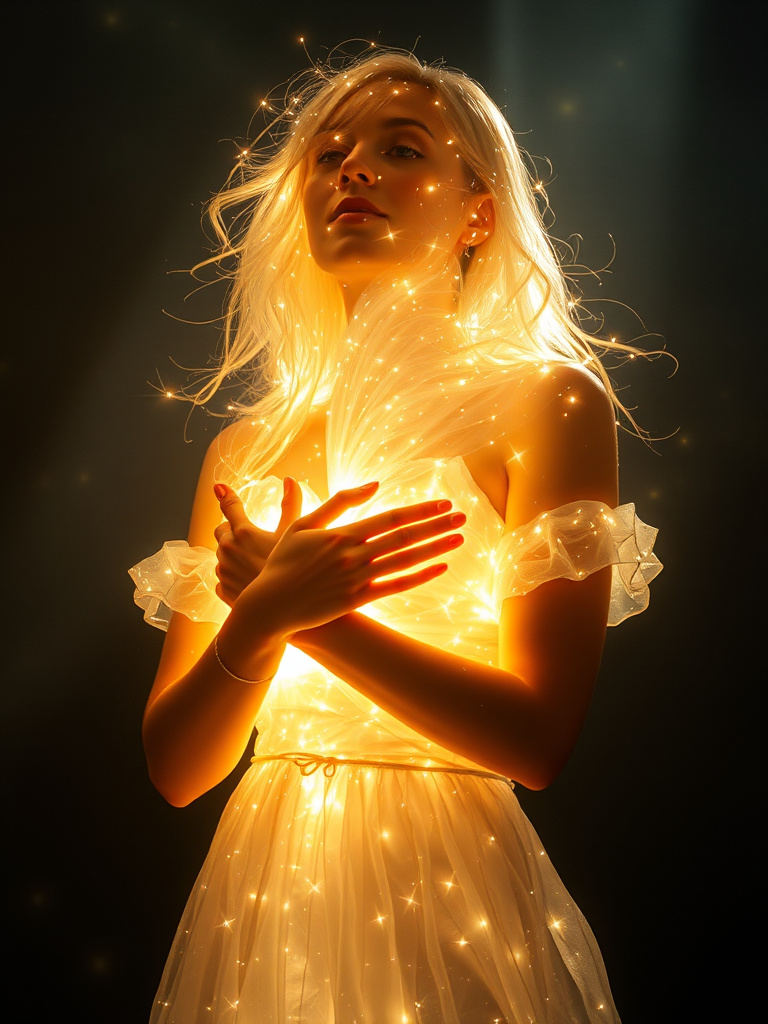 light shapes like a beautiful woman mystical by Free AI Image Generator & Maker - No login required✨ | AIGAZOU