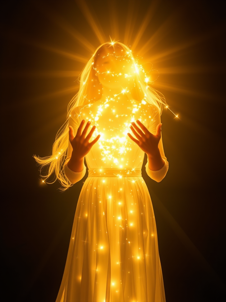 light shapes like a beautiful woman by Free AI Image Generator & Maker - No login required✨ | AIGAZOU