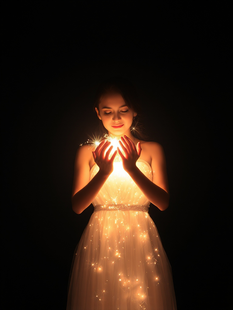 light shapes like a beautiful woman by Free AI Image Generator & Maker - No login required✨ | AIGAZOU