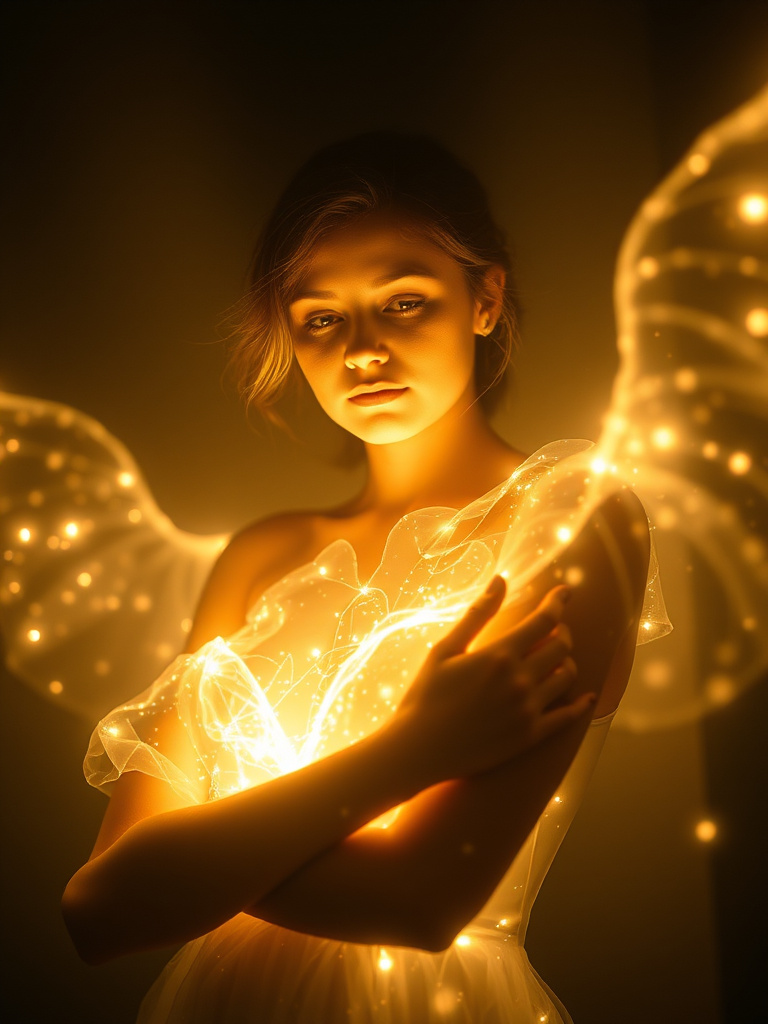 light shapes like a beautiful woman mystical by Free AI Image Generator & Maker - No login required✨ | AIGAZOU