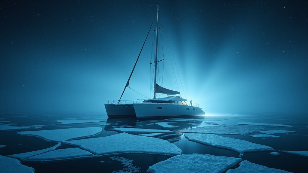 katamaran ice cold snow deeper dark by Free AI Image Generator & Maker - No login required✨ | AIGAZOU