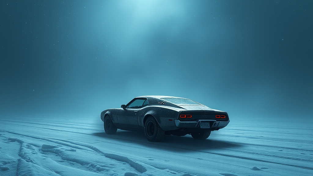 spacecar ice cold snow deeper dark by Free AI Image Generator & Maker - No login required✨ | AIGAZOU