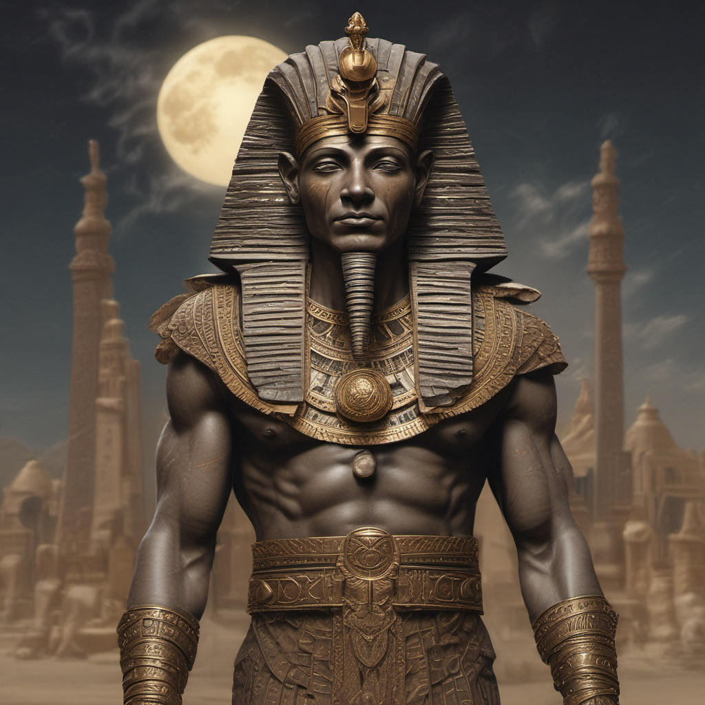 powerful egyptian pharaoh with ankh staff by Free AI Image Generator & Maker - No login required✨ | AIGAZOU