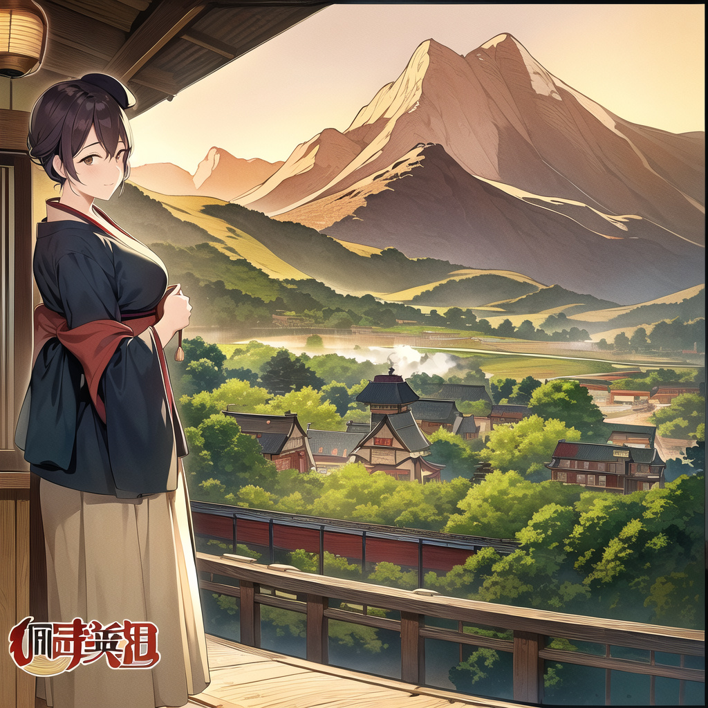 ukiyo e steam train pastoral landscape dusk by Free AI Image Generator & Maker - No login required✨ | AIGAZOU