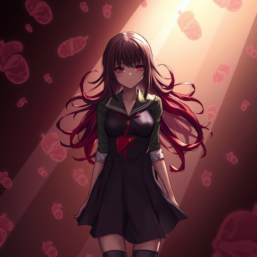 digital art illustration of yandere organ girl by Free AI Image Generator & Maker - No login required✨ | AIGAZOU