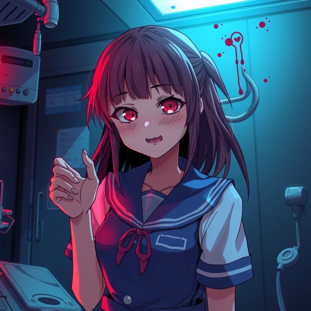 japanese anime manga digital art yandere high school girl internal organs personification by Free AI Image Generator & Maker - No login required✨ | AIGAZOU