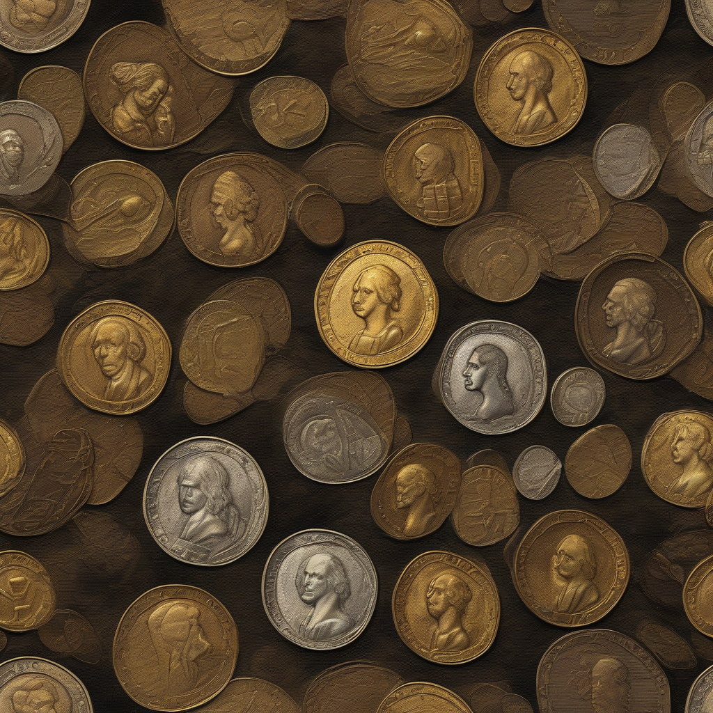 historical coins philadelphia oil painting rembrandt style by Free AI Image Generator & Maker - No login required✨ | AIGAZOU