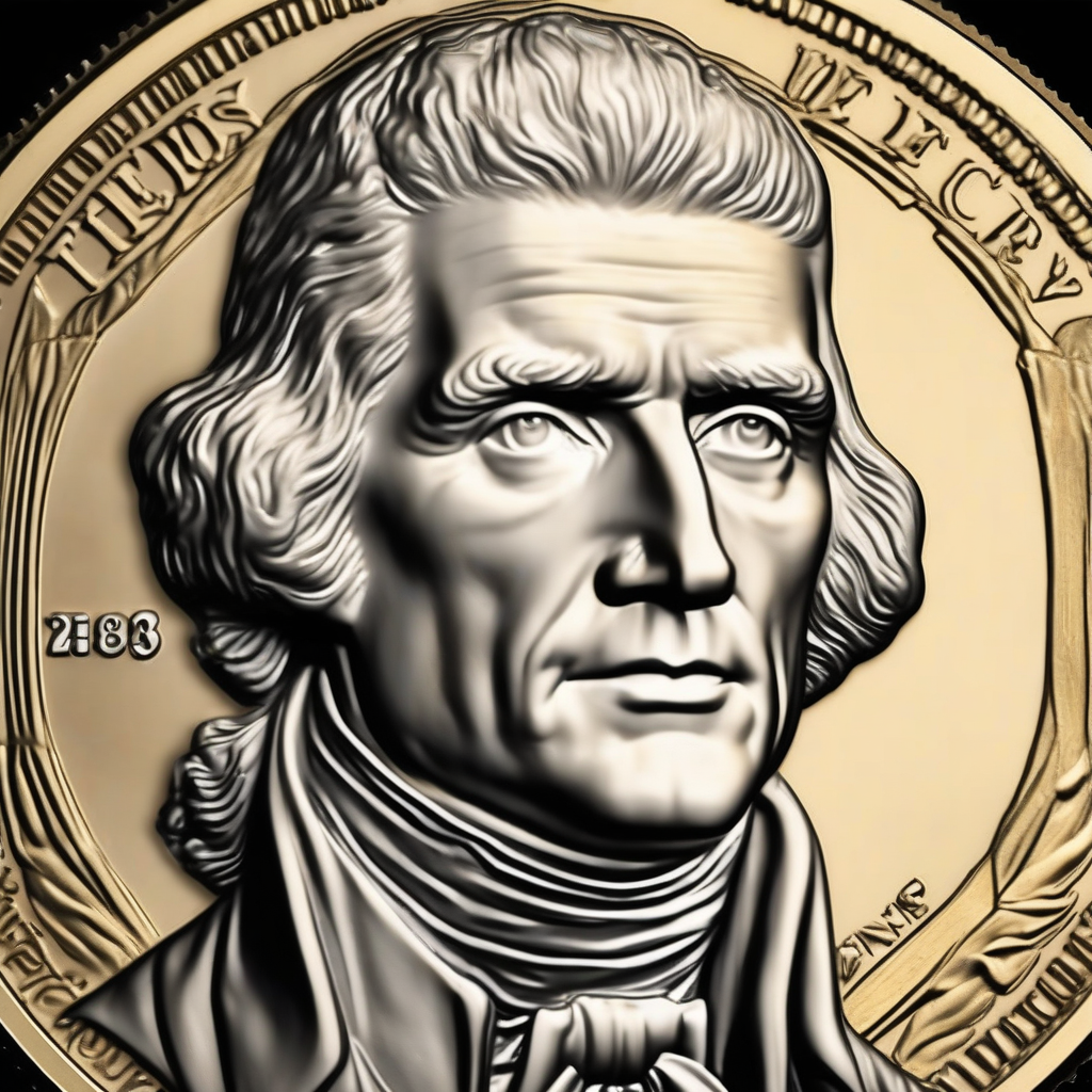 thomas jefferson portrait american coin engraving by Free AI Image Generator & Maker - No login required✨ | AIGAZOU