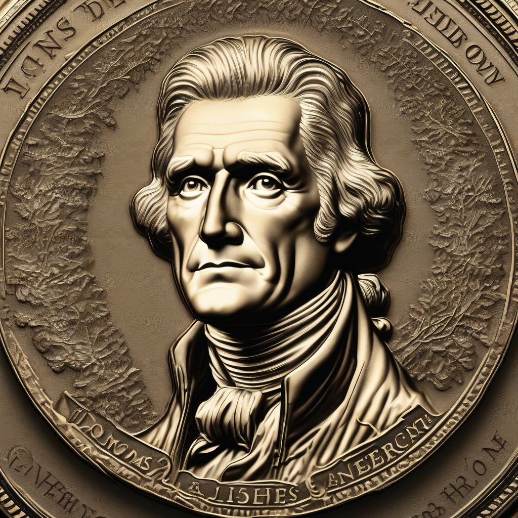 thomas jefferson spirit engraving american coin liberty democracy innovation by Free AI Image Generator & Maker - No login required✨ | AIGAZOU