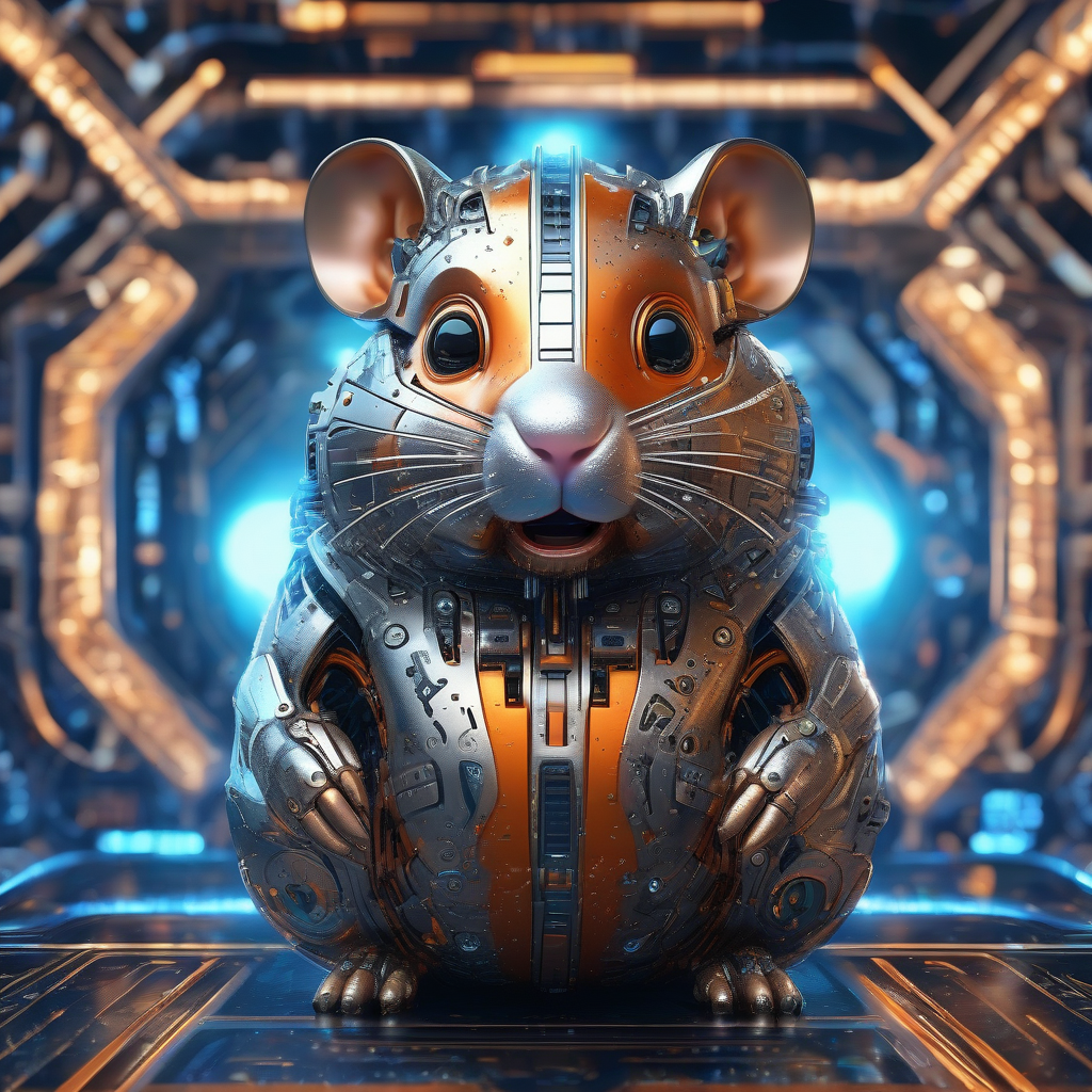 metallic robotic hamster ai tot futuristic cosmic background by Free AI Image Generator & Maker - No login required✨ | AIGAZOU