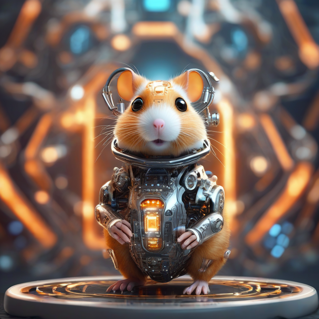 futuristic robotic hamster ai tot on palm cosmic background by Free AI Image Generator & Maker - No login required✨ | AIGAZOU